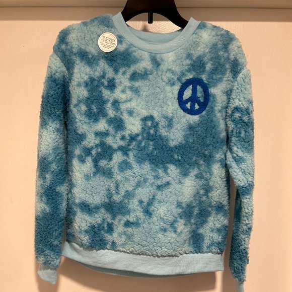 EPIC THREADS GIRLS SUGAR BLUE FLEECE PEACE SIGN 2-PC SET - Picture 3 of 9